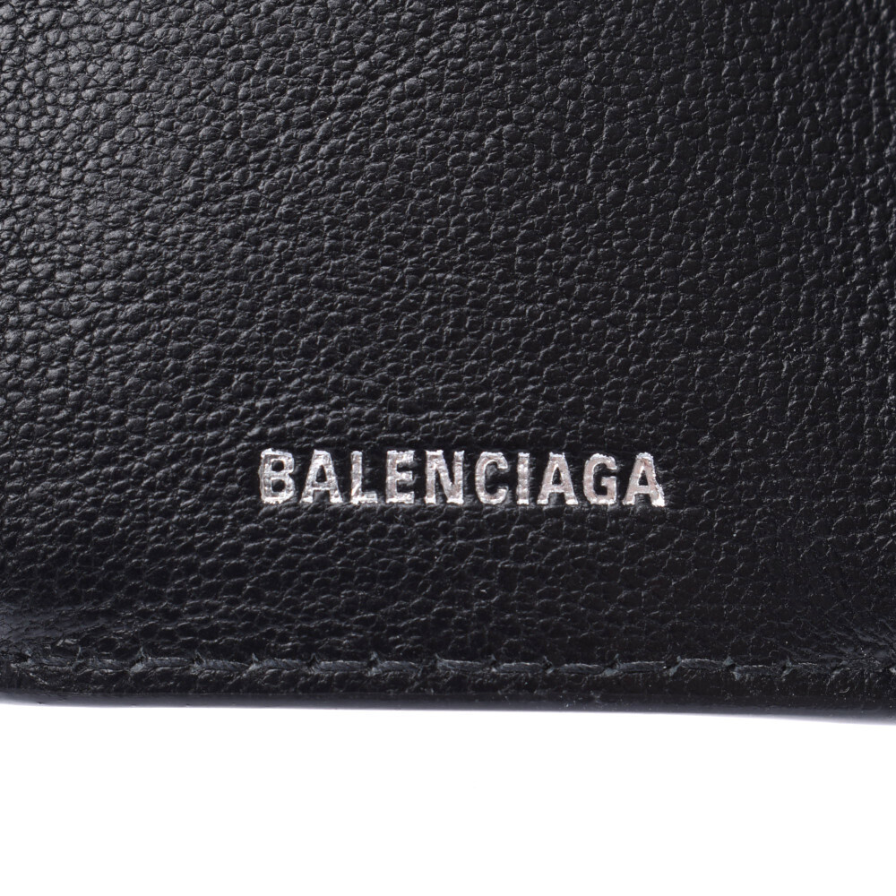 Balenciaga Black Paper Tri fold Wallet Compact - Picture 11 of 12